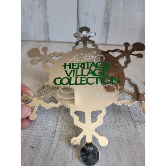 Vintage Dept 56 heritage village collection large snowflake ornament set - Picture 3 of 8